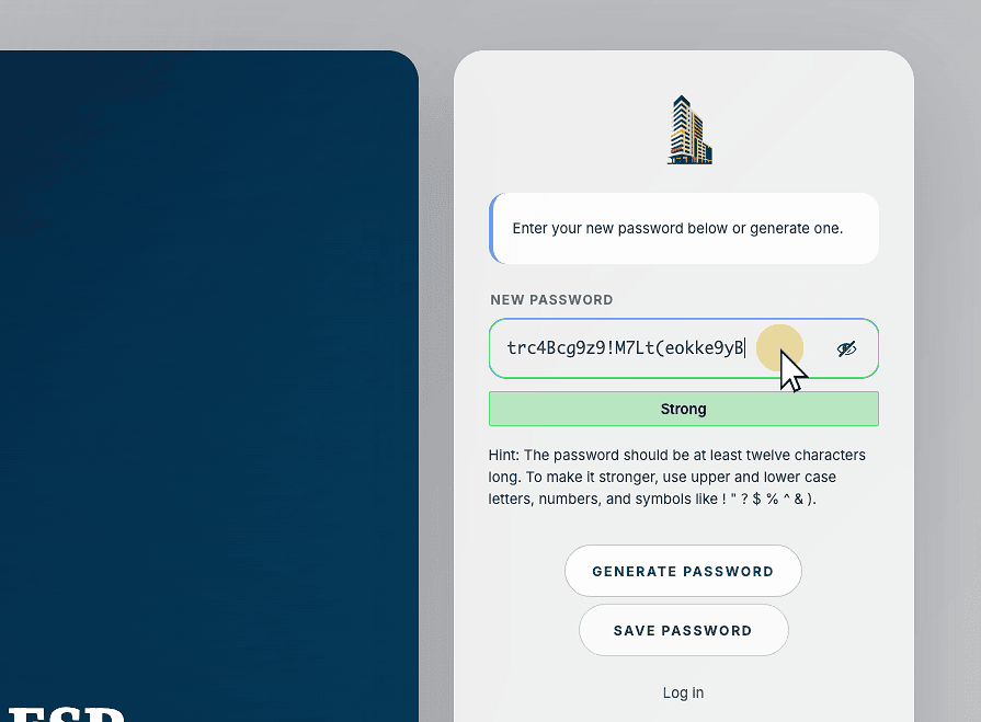 Enter new password