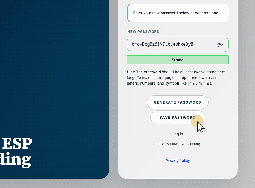Click "Save Password"